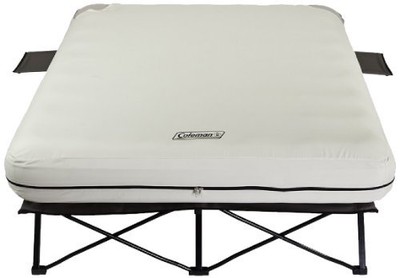 coleman airbed cot with side table